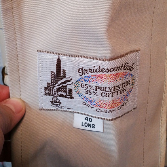 NWT VTG Harbor Master Avenger Trench Coat Single Breasted Cement Blue Khaki 40L - Picture 9 of 9